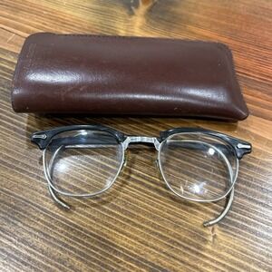 Vintage SHURON Eyeglasses 1/10 12k GF 22 m/m 6 1/2 LO Gray Black Glasses